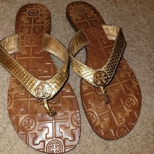 Tory Burch Gold Thora Sandals